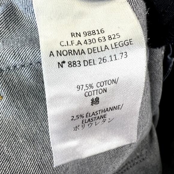 Cotélac Cotelac Dark Wash Skinny Straight Leg Denim Jeans Mid Rise 8 - Picture 5 of 7